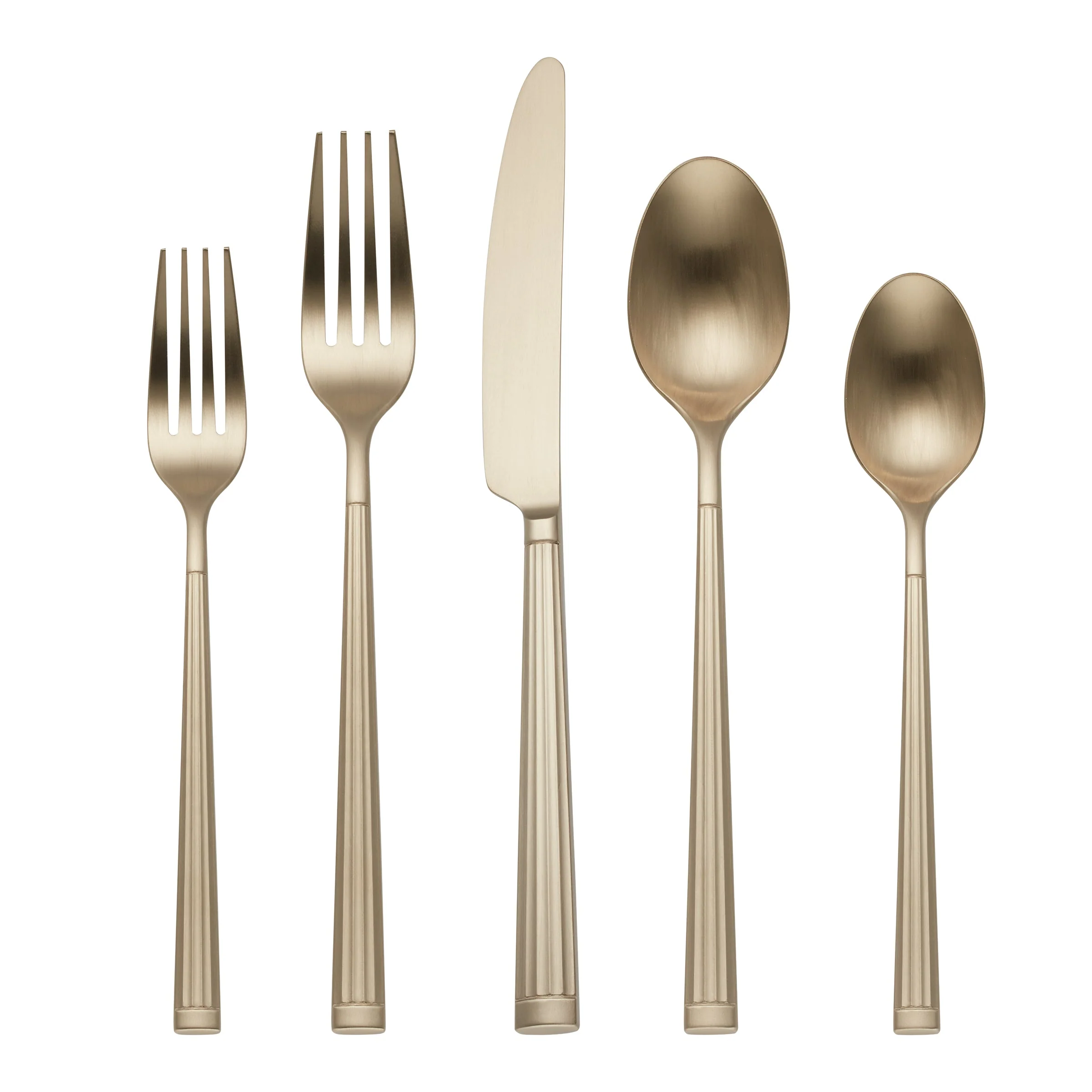 Robyn Champagne Mist Satin 20-Piece Flatware Set